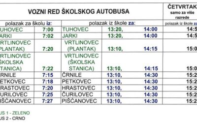 Vozni red školskog autobusa